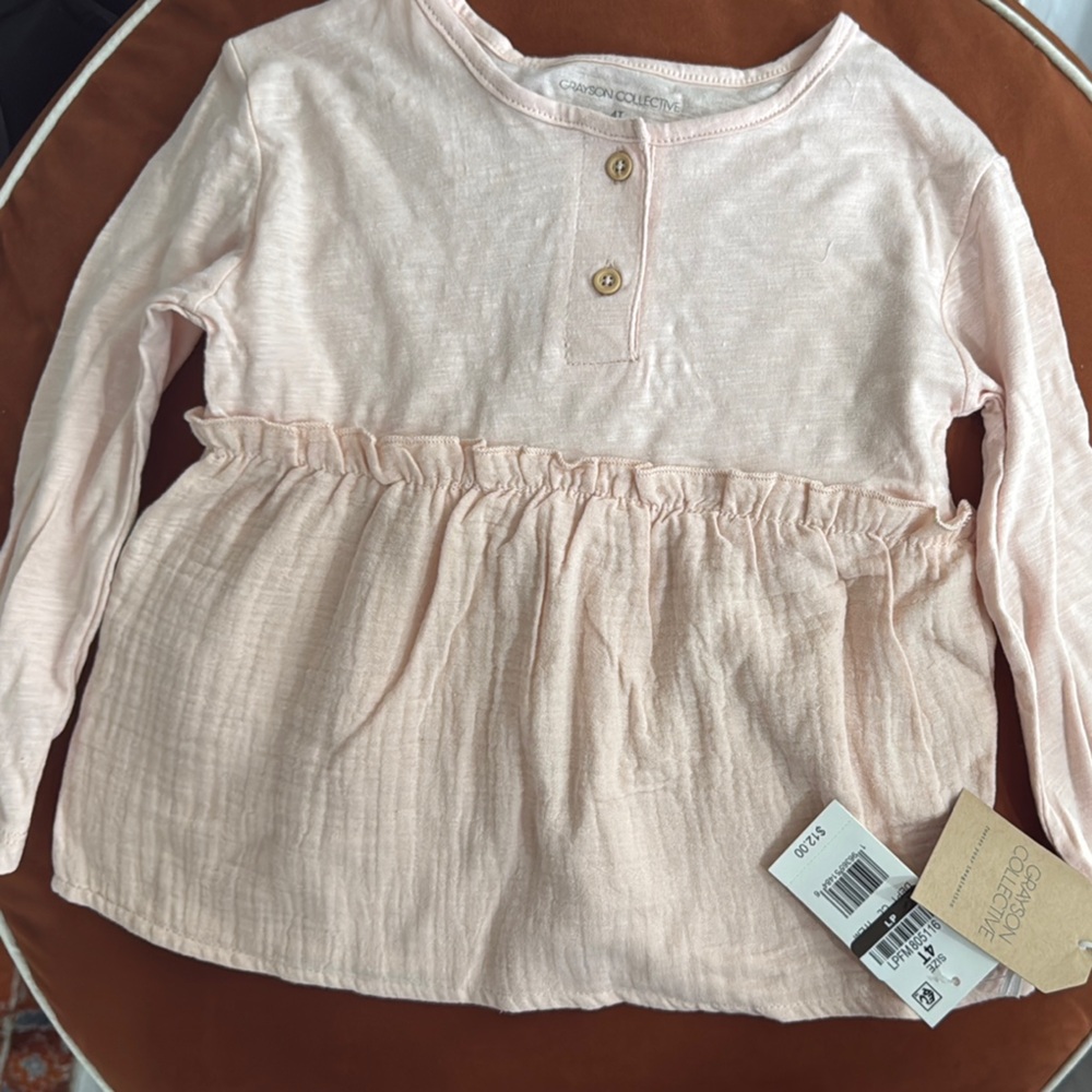 GAP Kids Pink Long Sleeve Top